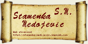 Stamenka Medojević vizit kartica